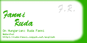 fanni ruda business card